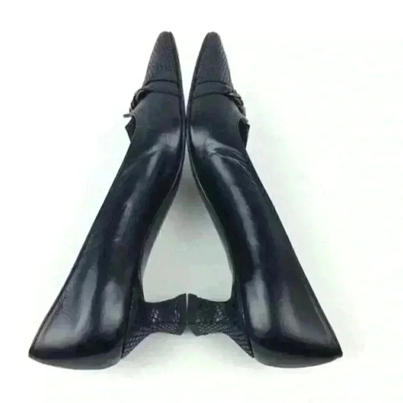 Stuart Weitzman Heels Sz 8.5 SS Leather Cap Toe - Picture 5 of 9
